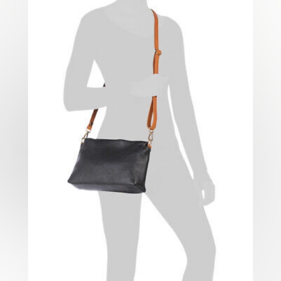 Valentina Black Pebbled Leather Convertible Bag | Crossbody Clutch Shoulder Hand - Picture 12 of 12